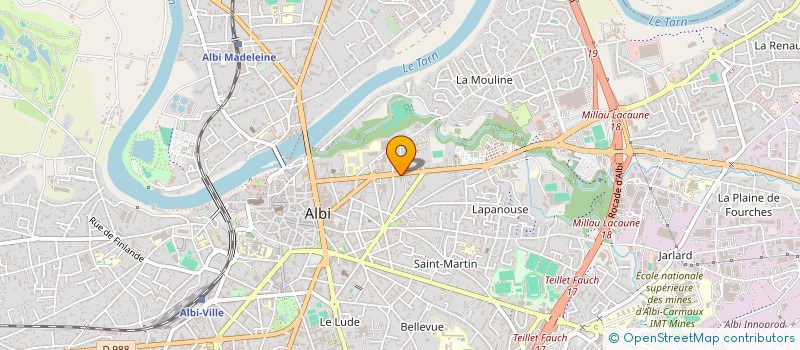 localisation de l'entreprise ASS CTRE RECHERC INF DEV ARTISANAL TARN à ALBI