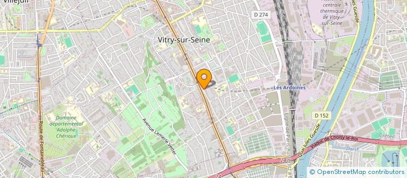 localisation de l'entreprise ASS. CTRE SOCIOCULTUREL PORTE MIDI à VITRY-SUR-SEINE