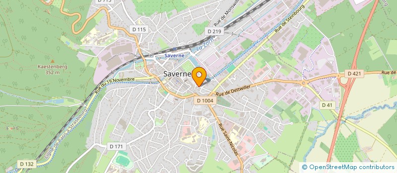 localisation de l'entreprise ASS CTRE SOINS INFIRMIERS SAVERNE ENVIR  SAVERNE