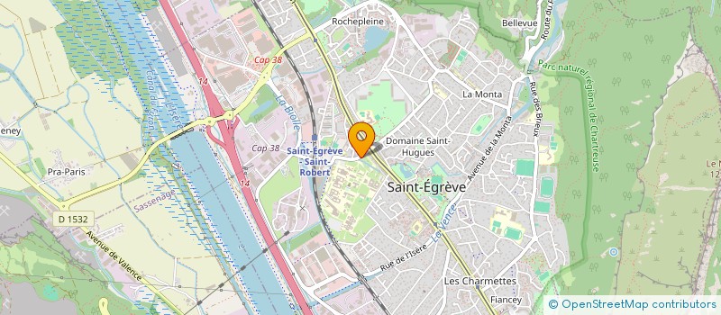 localisation de l'entreprise ASS CULINAIRE DES ETS HOSPIT DE FRANCE  SAINT-EGREVE