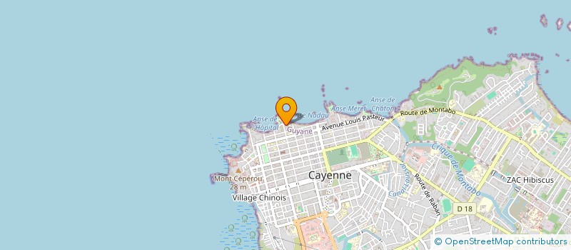 localisation de l'entreprise ASS CULT EGLISE TABERNACLE GRACE GUYANE  CAYENNE