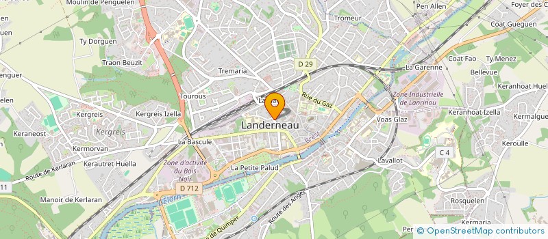 localisation de l'entreprise ASS CULT PERSON SECTEUR 13 PSYCHIATRIE à LANDERNEAU