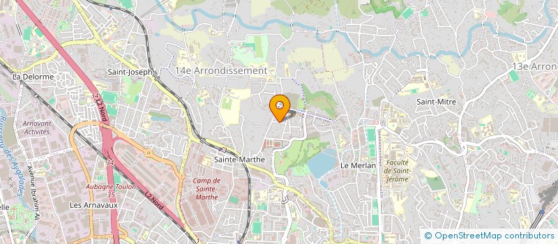 localisation de l'entreprise ASS CULT SOCIALE ST BARTHELEMY BUSSERINE  MARSEILLE 14