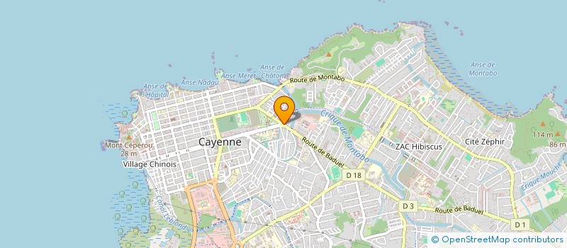 localisation de l'entreprise ASS CULT SPOR COOP EC MATERNELLE MT LUCA  CAYENNE