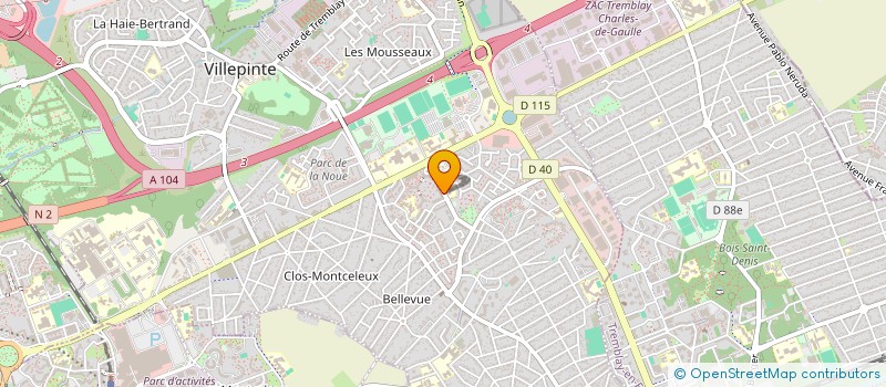 localisation de l'entreprise ASS CULTU MISSION INTERNAT SHALOOM MIERS à VILLEPINTE