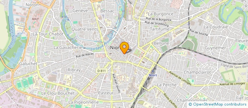 localisation de l'entreprise ASS CULTU SPORT APPRENT ANCIEN APPRENTIS à NIORT