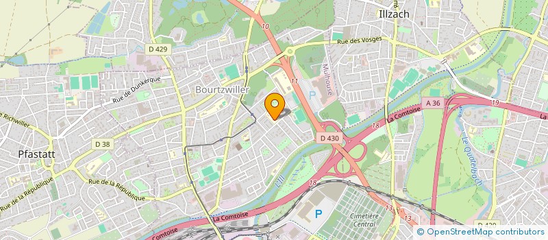 localisation de l'entreprise ASS CULTU SPORTIVE ECOLE BROSSOLETTE  MULHOUSE