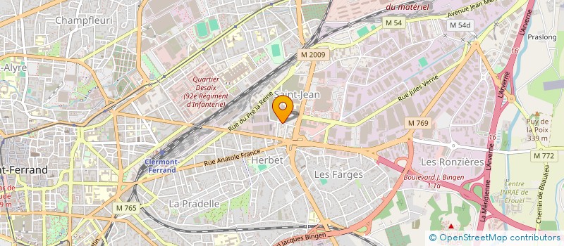 localisation de l'entreprise ASS CULTU TRAVAIL CENTRE FRANCOIS VILLON  CLERMONT-FERRAND