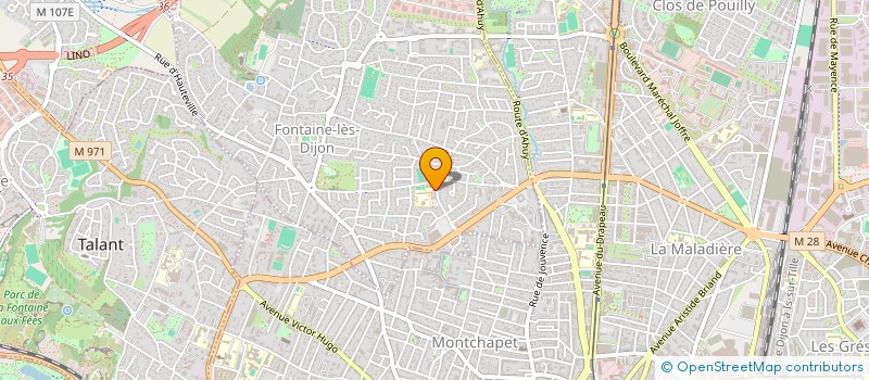 localisation de l'entreprise ASS CULTUR ET SPORTIVE DES SAVERNEY  FONTAINE-LES-DIJON