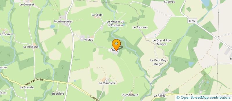 localisation de l'entreprise ASS CULTURE ET LOISIRS DU CENTRE à MALLERET-BOUSSAC