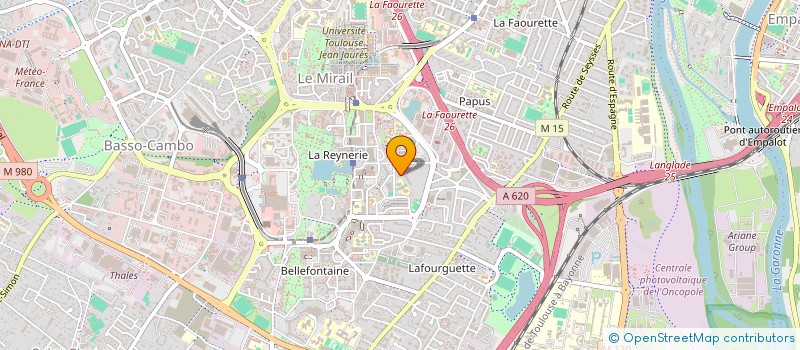 localisation de l'entreprise ASS CULTURE INSERT HABITANTS DE D'INDY  TOULOUSE