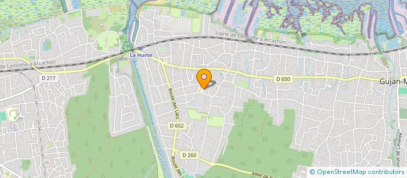 localisation de l'entreprise ASS CULTUREL ECOLE PRIMAIRE JULES FERRY  GUJAN-MESTRAS