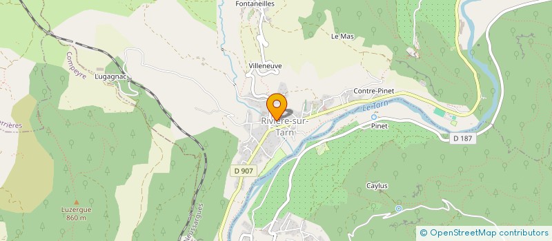 localisation de l'entreprise ASS CULTURELLE ARTS ET LOISIRS PEYRELADE  RIVIERE-SUR-TARN