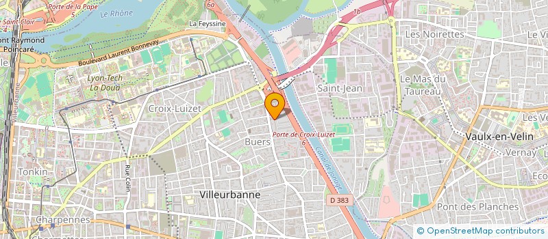 localisation de l'entreprise ASS CULTURELLE BUERS CROIX LUIZET  VILLEURBANNE