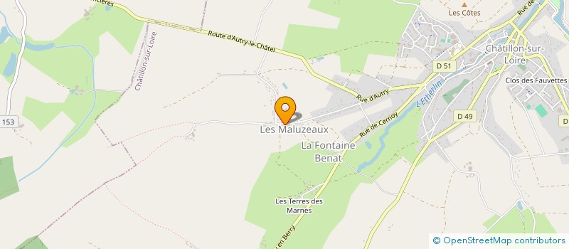 localisation de l'entreprise ASS CULTURELLE DE L'E.R.F. à CHATILLON-SUR-LOIRE