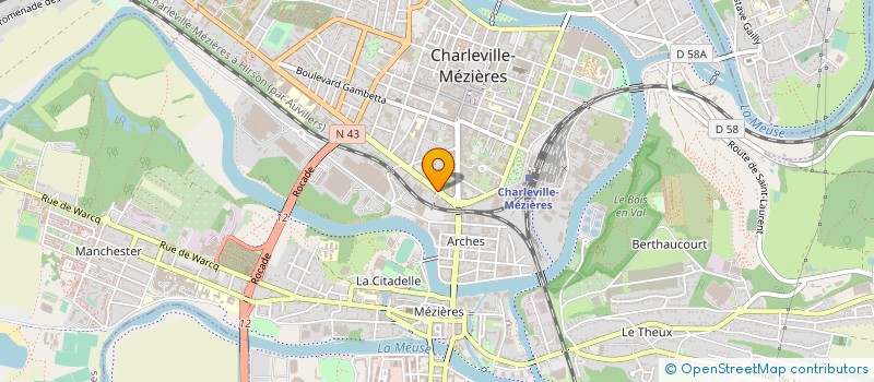 localisation de l'entreprise ASS CULTURELLE EGLISE REFORMEE CHARLEVIL  CHARLEVILLE-MEZIERES