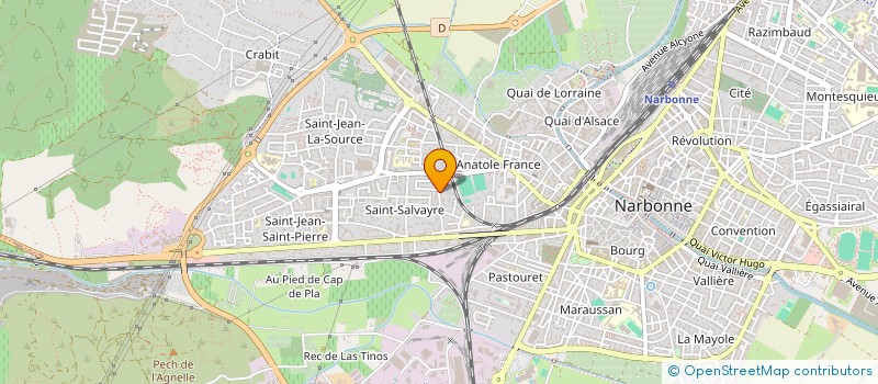 localisation de l'entreprise ASS CULTURELLE ET D ENTRAIDE AUX COMMUNAUTES TURCS  NARBONNE