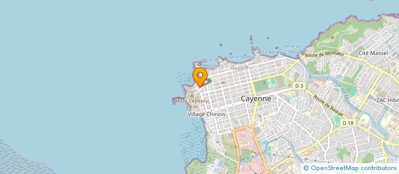 localisation de l'entreprise ASS CULTURELLE MUSICALE &SPORTIVE CG BAND  CAYENNE