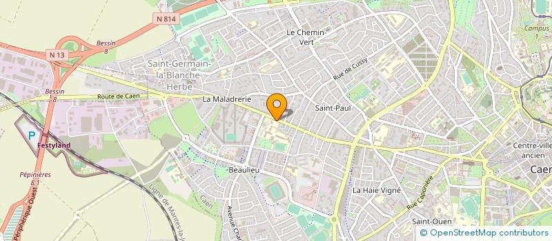 localisation de l'entreprise ASS  CULTURELLE OUVRIERE DU CALVADOS à CAEN