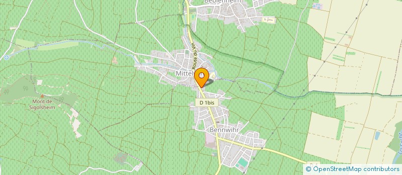 localisation de l'entreprise ASS CULTURELLE REUNIONS EVANGELIQUES  BENNWIHR