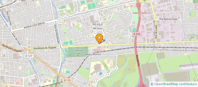 localisation de l'entreprise ASS CULTURELLE & SOCIALE DES MAGHREBINS  CALAIS