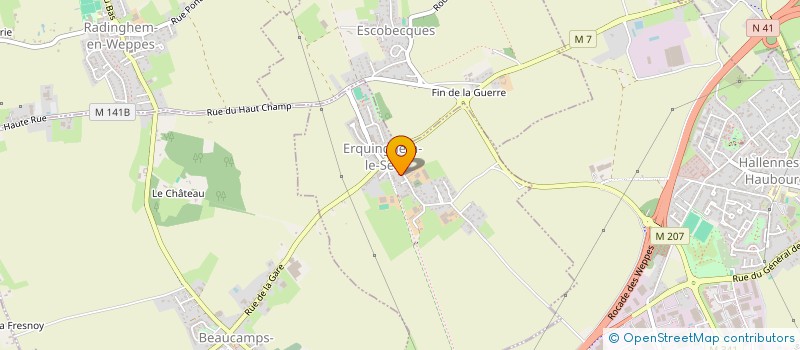 localisation de l'entreprise ASS CULTURELLE SOCIALE ERQUINGHEM à ERQUINGHEM-LE-SEC