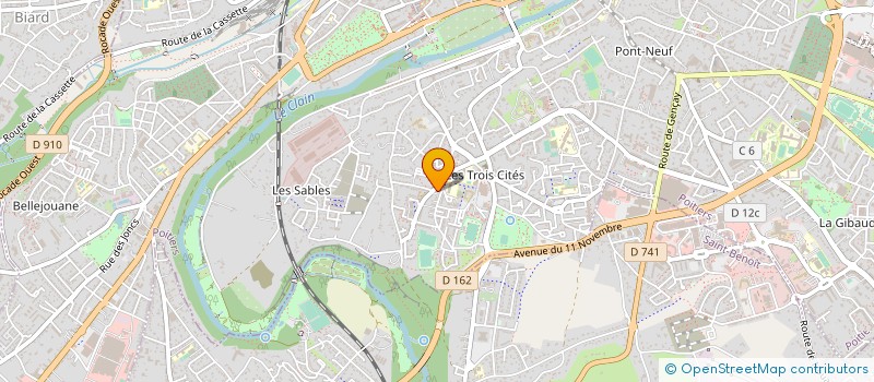 localisation de l'entreprise ASS CULTURELLE SPORTIVE ECOLE DES SABLES à POITIERS