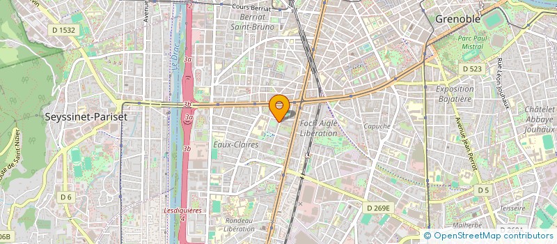 localisation de l'entreprise ASS CYBER ET FORM ISSUES DE L OSTRAGON à GRENOBLE