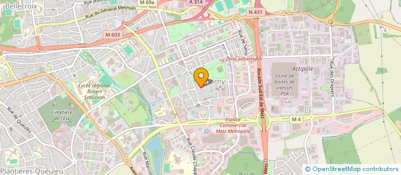 localisation de l'entreprise ASS D'ACCUEILS ET PARRAINAGES D'ENFANTS à METZ