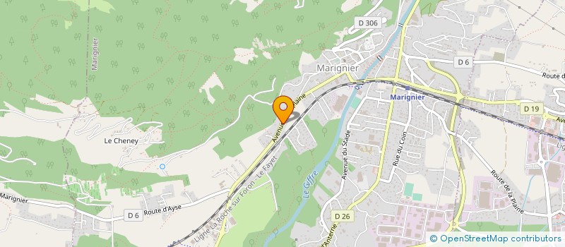 localisation de l'entreprise ASS D'AIDE A DOMICILE EN MILIEU RURAL  MARIGNIER