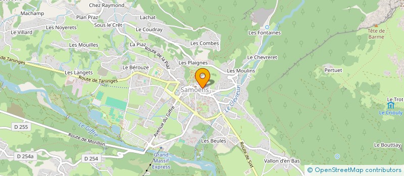 localisation de l'entreprise ASS D'AIDE A DOMICILE EN MILIEU RURAL  SAMOENS