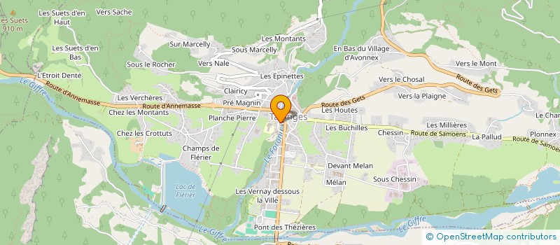 localisation de l'entreprise ASS D'AIDE A DOMICILE EN MILIEU RURAL  TANINGES