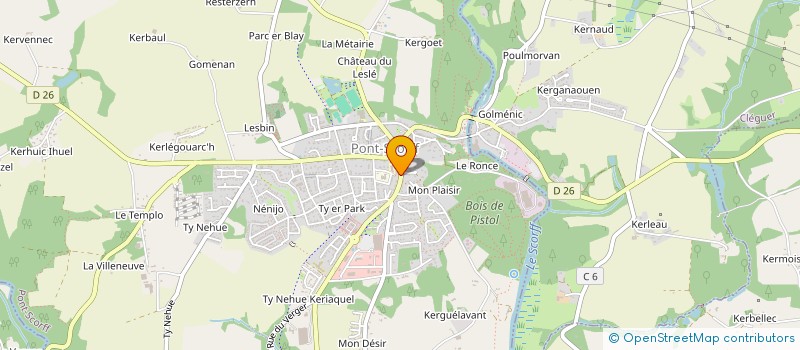 localisation de l'entreprise ASS D AIDE FAMILIALE RURALE  PONT-SCORFF