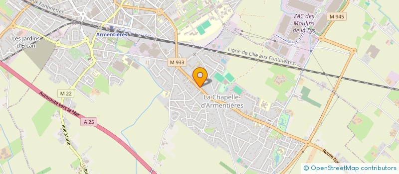 localisation de l'entreprise ASS D EDUCATION POPULAIRE à LA CHAPELLE-D'ARMENTIERES