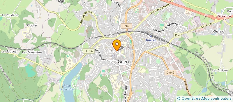 localisation de l'entreprise ASS DANSE CLASSIQUE ET JAZZ DE GUERET à GUERET