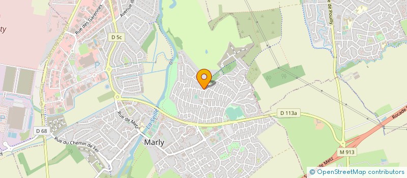 localisation de l'entreprise ASS DANSE ET ART...MONY  MARLY