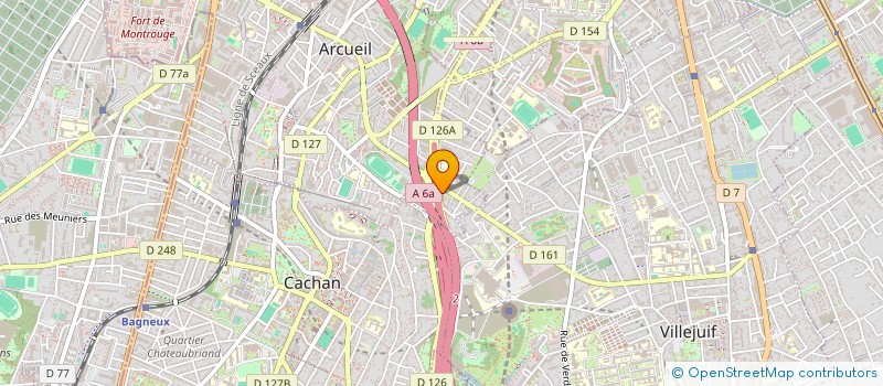 localisation de l'entreprise ASS DANUBE DUNAV  ARCUEIL