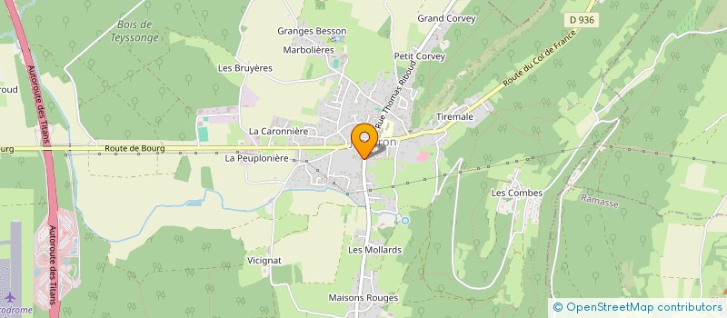 localisation de l'entreprise ASS DE CHASSE DE HAUTECOURT ROMANECHE à CEYZERIAT
