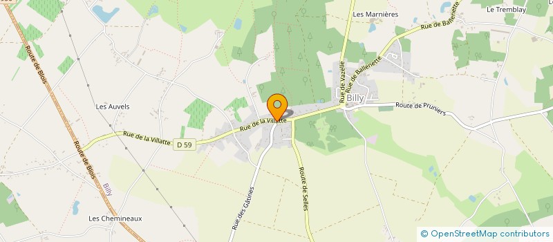 localisation de l'entreprise ASS DE CHASSE DU CHATEAU DE BILLY  BILLY