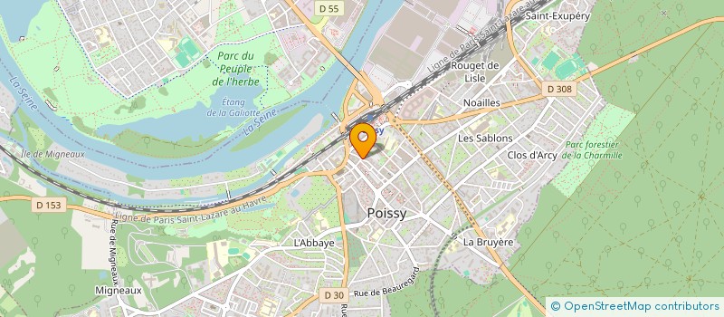 localisation de l'entreprise ASS DE CHIRURGIENS DENTISTES AIDE ENFAN à POISSY