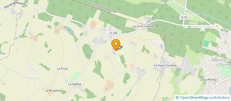 localisation de l'entreprise ASS DE DEFENSE ANIMALE D'ANDAINE à RIVES D'ANDAINE