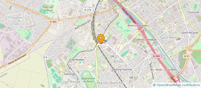 localisation de l'entreprise ASS DE DEVELOPPEMENT ZEP WILSON  REIMS