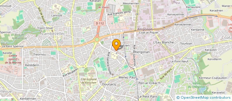localisation de l'entreprise ASS DE FAMILLES ET DE MALADES ET OPERES CARDIO VASCULAIRES REGION BRETAGNE à BREST