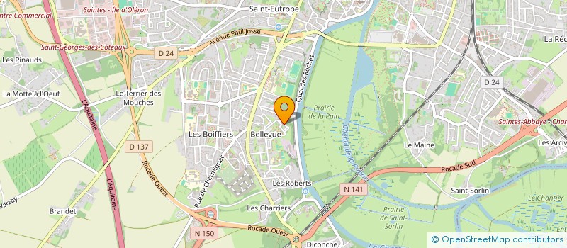 localisation de l'entreprise ASS DE FORMATION COLLECTIVE A LA GESTION à SAINTES