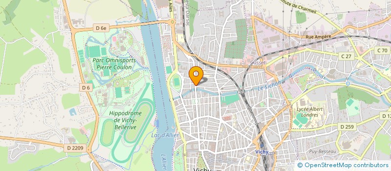 localisation de l'entreprise ASS DE FORMATION MEDICALE CONTINUE DE VICHY ET SA REGION à VICHY