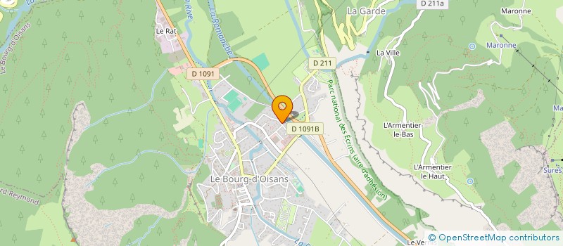 localisation de l'entreprise ASS DE FORMATIONS PROFESSIONNELLES DU SECOURISME DE L'ISERE  LE BOURG-D'OISANS