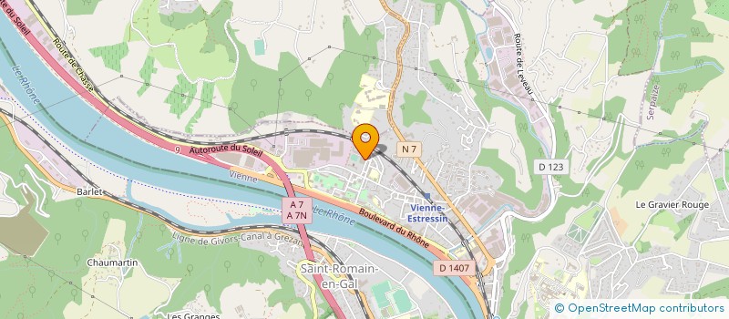 localisation de l'entreprise ASS DE GESTION DU BOULODROME à VIENNE