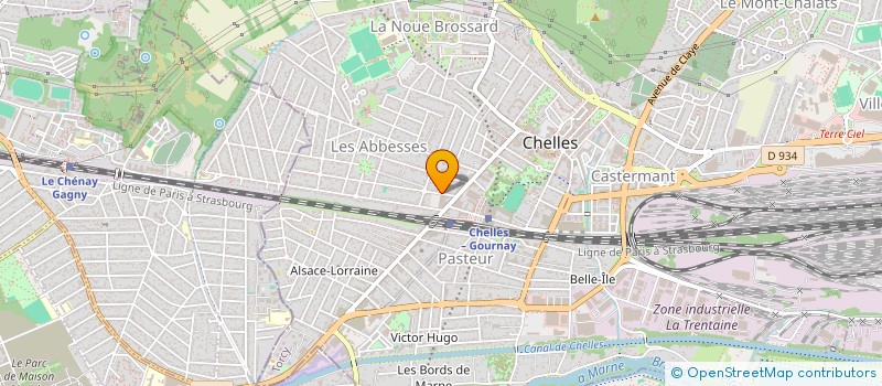 localisation de l'entreprise ASS DE GESTION DU CENTRE DE POST CURE à CHELLES
