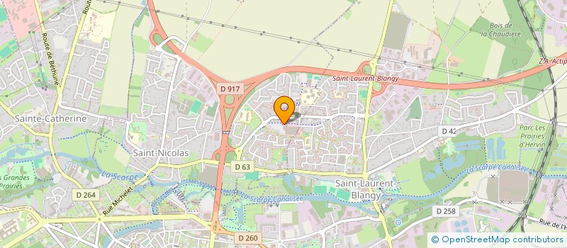 localisation de l'entreprise ASS DE GESTION DU FONDS DE PARTICIPATIONS DES HABITANTS DE ST LAURENT BLANGY ST NICOLAS LEZ ARRAS  SAINT-NICOLAS