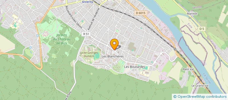 localisation de l'entreprise ASS DE GESTION DU RESTAURANT ADMINISTRAT à VERNON